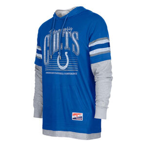 Indianapolis Colts New Era Long Sleeve Hooded T-Shirt Men’s Size Small AFC